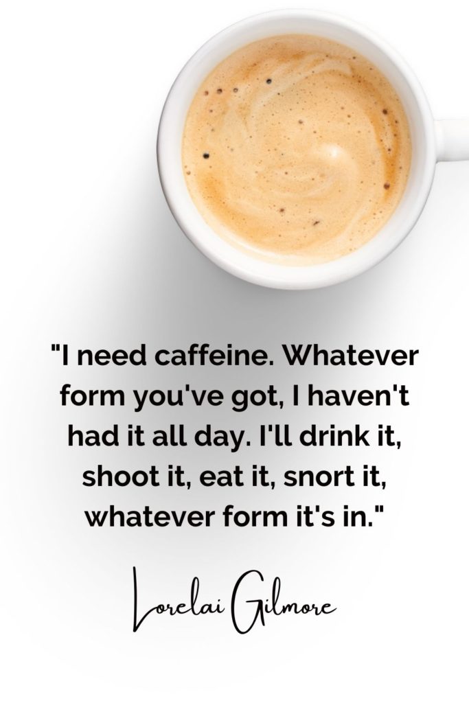 Image of a cup of coffee with a quote overtop of it