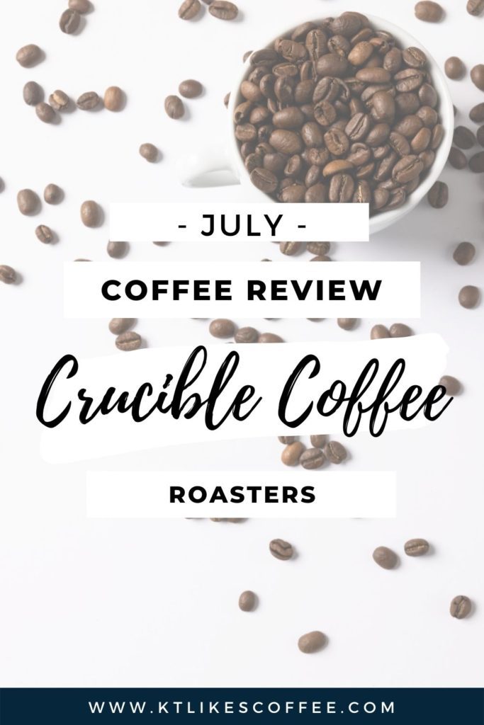 Pinterest Pin for July 2022 Coffee Review: Crucible Coffee Roasters