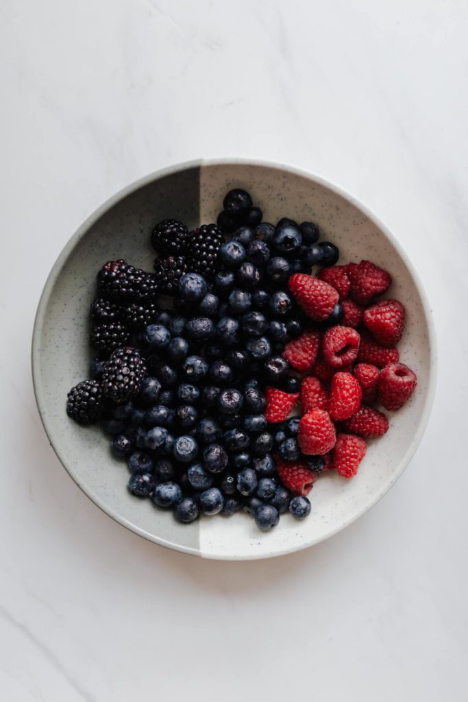 Fresh berries in a bowl - #78 in the list of 100 things to make you happy