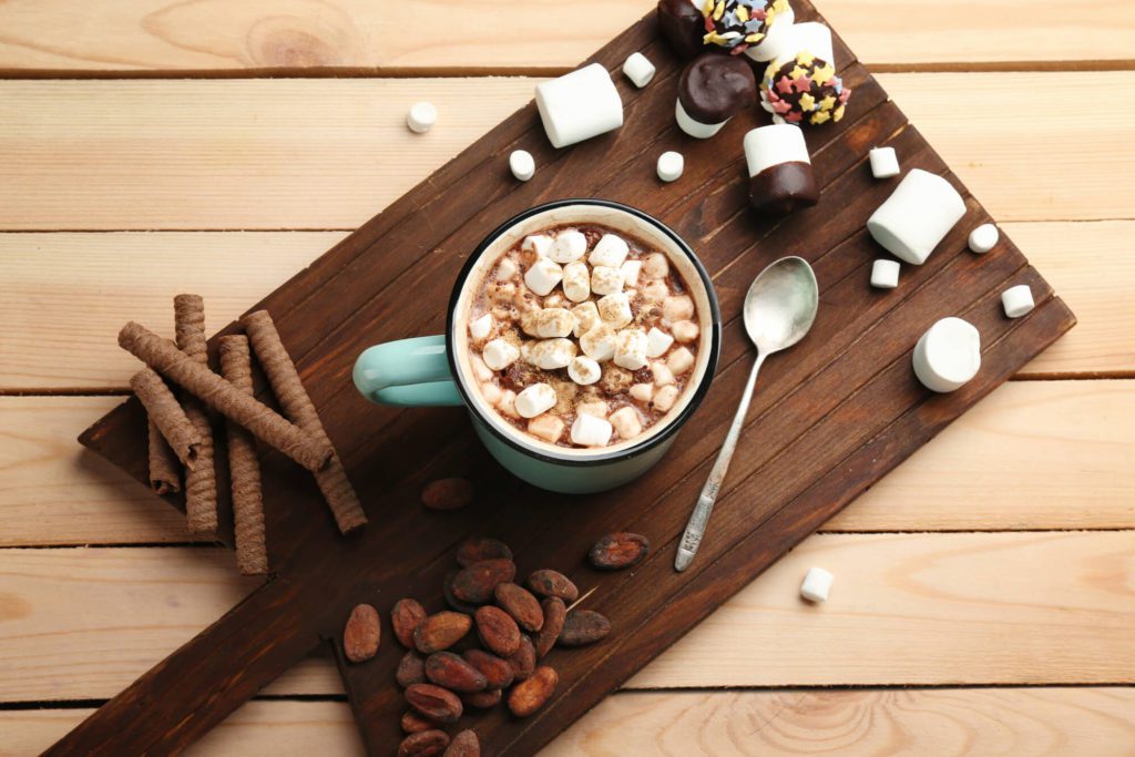 Beautiful hot chocolate display will surely make you happy!