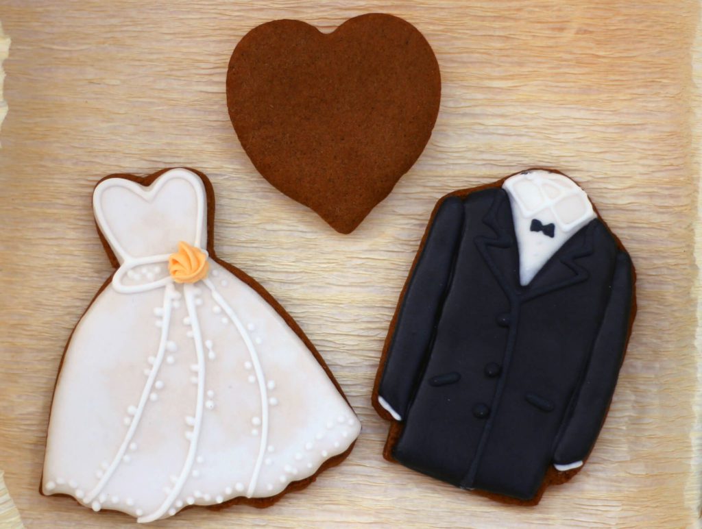 Wedding cookies to celebrate your leather anniversary!