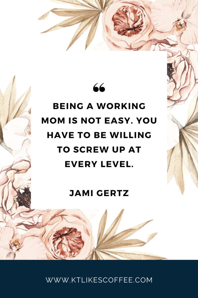 A quote about working motherhood from Jami Gertz