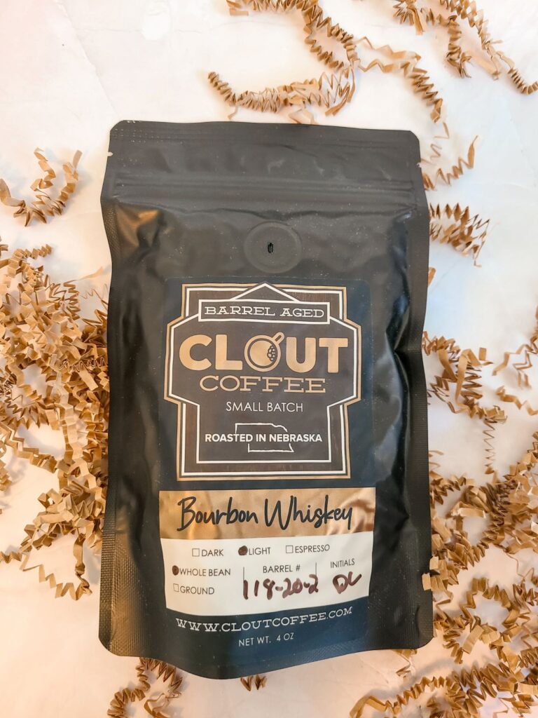 Bourbon Whiskey Barrel Aged Coffee from Clout Coffee