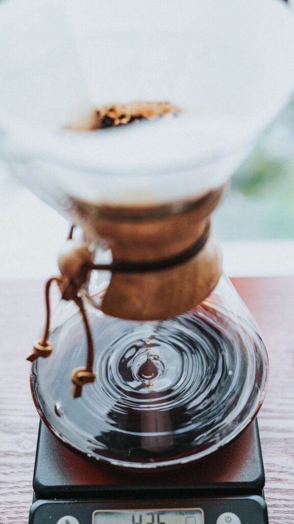 Coffee in a Chemex pour over.