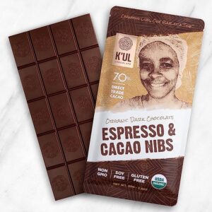 A bar of K'UL chocolate makes the perfect gifts for coffee lovers under $20!