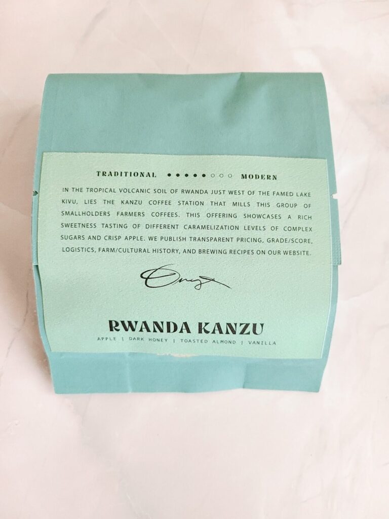 Rwanda Kanzu coffee from Onyx Coffee Lab