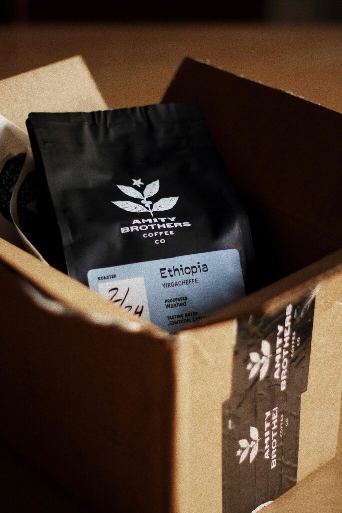 A picture of a coffee subscription box.