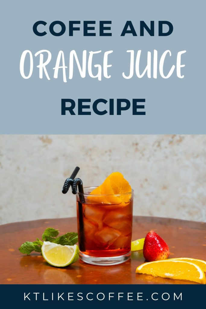 coffee and orange juice Pinterest pin